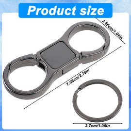 2 Pcs Key Chain Quick Release Car Key Chain Heavy Duty Keychain with 8 Pcs Stainless Key Rings Detachable Keychain Keychain Organizer for Multiple Keys Car Key Chains Spring Clip for Men and Women