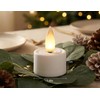 CozierGlow Rechargeable Flameless Tealights Candle with Remote Timer, 3D Moving