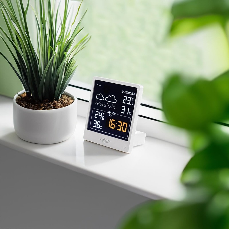 infactory Digital Barometer: Set of 2 Weather Station with Outdoor