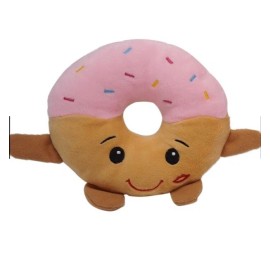 Seasonal Valentine’s Day Pink Donut Pink Hearts Plush Toy Stuffed Gift Idea