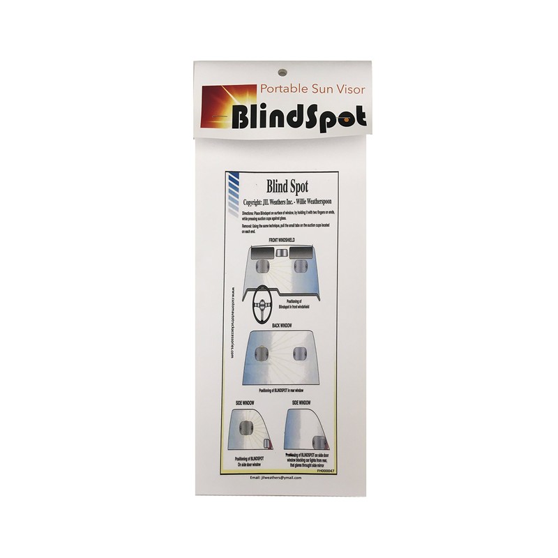 Safety Blindspot Portable Sun Visor Suction to Any Window Surface