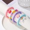 Colorful Enamel Dinosaur Charm Acrylic Beaded Strand Bracelet Set Round