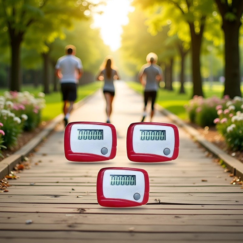3Pcs Portable Counter Mini Digital LCD Pedometer Sports Walking Running