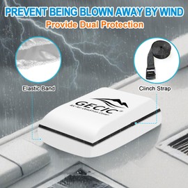 GECIC RV Camper Air Conditioner Cover Trailer AC Covers for RV Roof Unit, Compatible with RecPro 9.5K, Dometic Penguin II RV Air Conditioner Winter Covers for Outside - RV A/C Cover for Roof