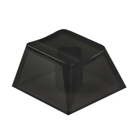 Elacgap Blank Crystal Transparent Black Keycaps PC Material 1U Cherry Profile R4 Keycap for MX switches Mechanical Keyboard Backlit (Cherry Transparent Black, 20pcs)