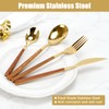 Golden Silverware Set, 24 Piece Flatware Cutlery Set for 6