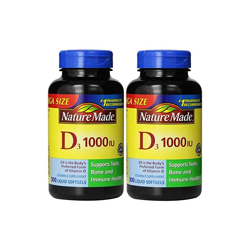 Nature Made® Vitamin D3 1000 IU, 600 Softgels