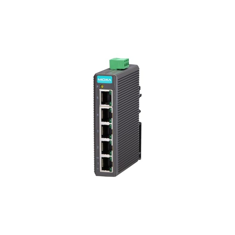 MOXA EDS-205 Entry-Level Unmanaged Ethernet Switch with 5 10/100BaseT(X) Ports,