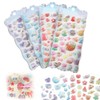 JetWave Squishy Stickers, Set of 4, Cute for Girls, 3D