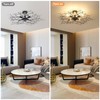 HMVPL Large Semi Flush Mount Ceiling Light Fixture, Black Modern