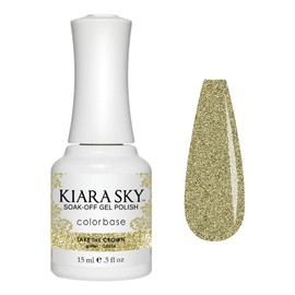 KIARA SKY Gel Polish | Soak-Off All In One 0.5 fl oz | G5024 Take the Crown (Gold Shimmer Shade)