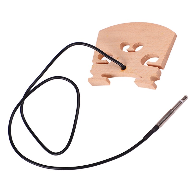 Wooden 4/4 Violin Bridge with Internally Mounted Piezo Pickup High