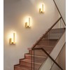 Joosenhouse Modern LED Wall Sconce Set of 2, Brass Warm