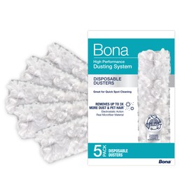 Bona Disposable Duster Refills - 5 Pack - High Performance Dusting System - Microfiber Dusters Remove Dust and Pet Hair for Quick Spot Cleaning