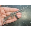 Fat-catz-copy-catz Unisex Novelty Metal M16 Rifle Gun Keyring Pendant Grey/Black