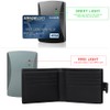 GOIACII Mens Wallet Large Capacity Genuine Leather RFID Blocking Bifold