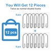 12 Pack Double Shower Curtain Hooks Rings,TENOVEL Double Sided Shower