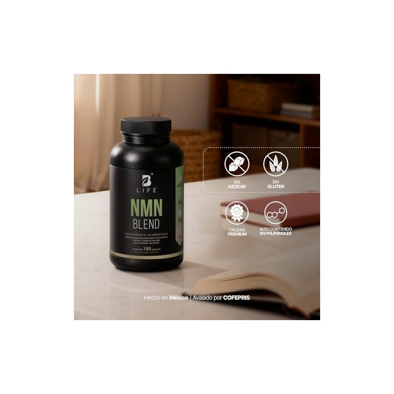 Nmn Blend Precursor Nad 180 Cápsulas 1000 Por Porción Trans