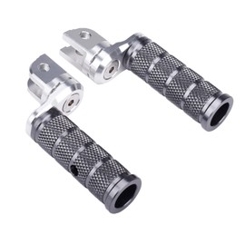 LEDISHUN Adjustable Step Bar Set for Kawasaki ZX-25R ZX-4R ZX-4RR Ninja 250 Ninja 400 Z250 Z400 (Titanium)