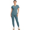 Med Couture V-Neck Scrub Top for Women with 4 Pockets,