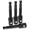 4-Pack Impact Socket Adapter Set – 1/4" to 3/8" Drill