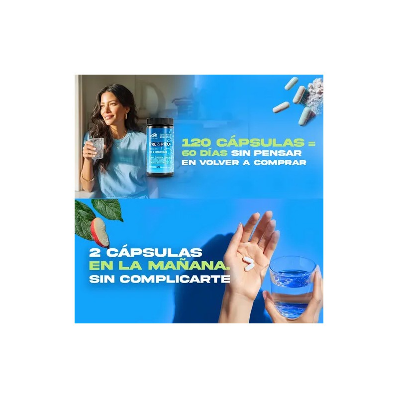 Probioticos y Prebioticos con Enzimas Digestivas 4 en 1 Pre&Pro