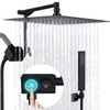 All Metal Shower Heads with Handheld Spray Combo, JFJIARUI 12