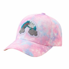YAQUEKOU Children's Girls' Cap Adjustable Snapback Rainbow Baseball Cap Leopard Baseball Cap Sun Hat Kids Baseball Cap Peaked Cap Girls, Rainbow 2