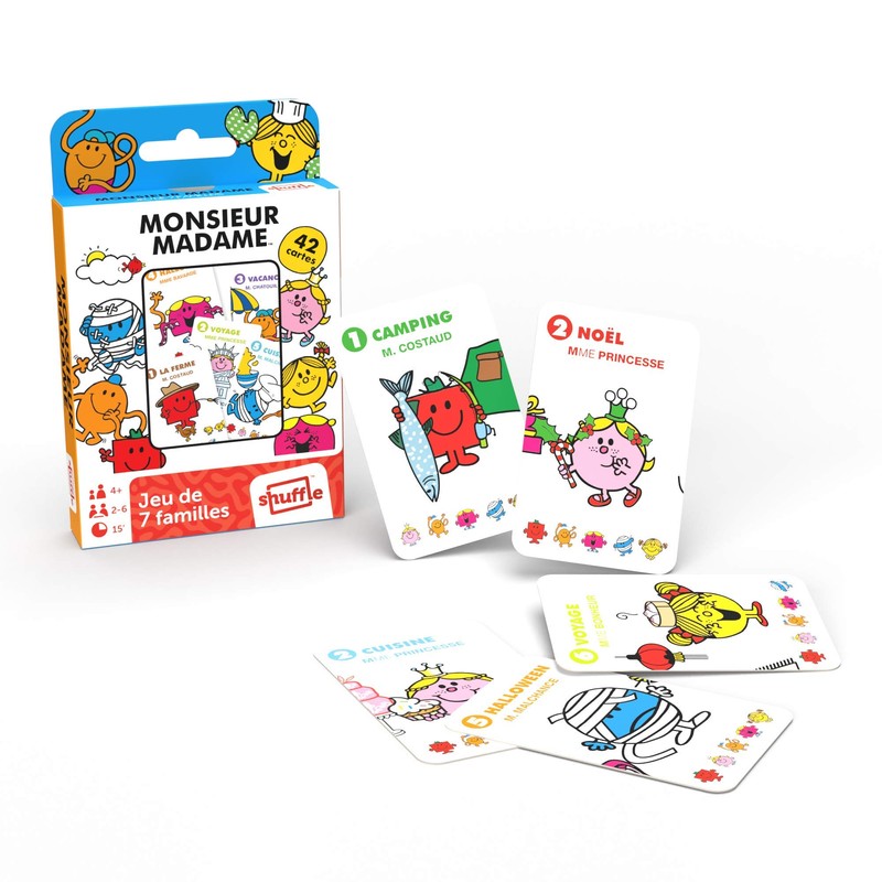 Shuffle 10007395 Mr. Men 7 Families Card, Multicolour