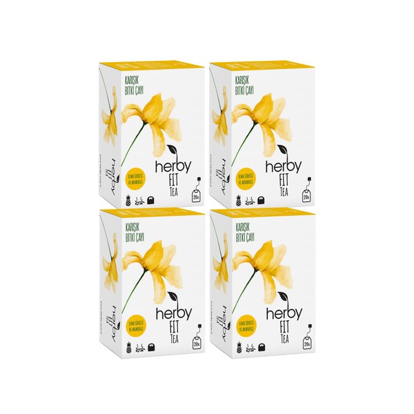 Herby Fit Tea Elma Sirkeli Ananaslı Diyete Destek Form Bitki