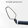 2Pcs Handlebar Bike Mirrors HD Safe Glass Mirror Adjustable Rotatable