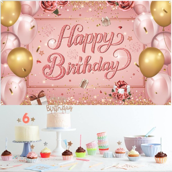 Paready Birthday Tapestry, Birthday Decoration, Wall Hanging, Photo Poster, Photo