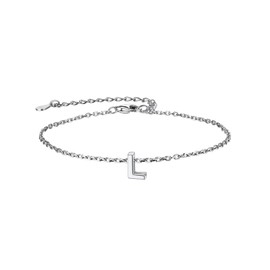 L Ankle Bracelets for Women Letter Bracelet for Foot Accessories Elegant Initial Anklet Chain
