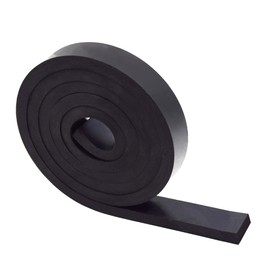 TEKDOE 3/8 Inch Thick Neoprene Rubber Strips and Heavy-Duty Solid Rubber Rolls, Sheet for DIY Gasket, Warehouse, Pads, Seals, Weather Stripping, Flooring (1 Inch Wide, 5 Feet Long)