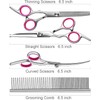 LANLIEBAO Professional Dog Grooming Scissors Kit with Safety Round Tips,