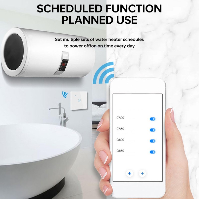 Acmerota Smart Immersion Heater Timer Switch, 40A 2.4G WIFI Smart