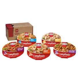 HORMEL COMPLEATS Variety Pack (Pack of 5), 7.5 oz Microwave Tray– Pasta, Rice, and Chicken dishes- Microwave Meals, Prepared Foods