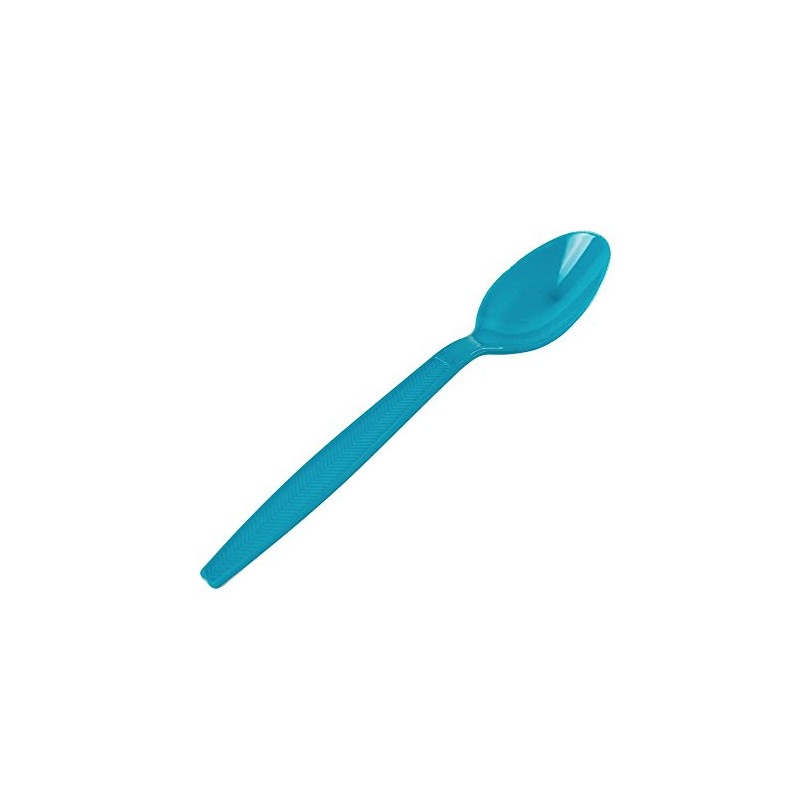 Heavyweight Plastic Spoons, Blue (w/textured handle) - 1000 count