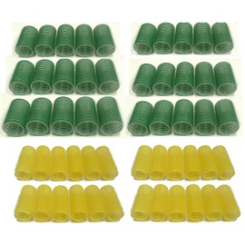 Hair Rollers 54 Count 2 Sizes Self Grip Non Slip Hair Rollers 30 1.4" dia. 24 Small 006/9