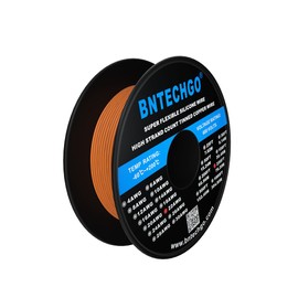 BNTECHGO 22 Gauge Silicone Wire Spool 250 ft Orange Flexible 22 AWG Stranded Tinned Copper Wire