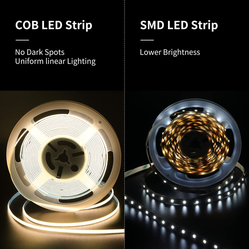 PAUTIX 5mm COB LED Strip Light 16.4ft/5m 2700K Warm White