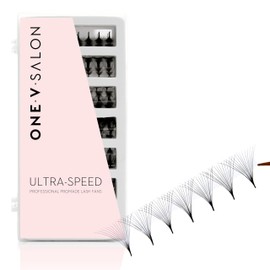 One V Salon Pro 14D Ultra-Speed Promade Fans, 1000 Premade Extreme Mega Volume Lash Fans | C Curl | 0.05 mm | 8–15 mm Mixed Lengths | Thin Base, Fast Application Eyelash Extensions (14D-0.05-C Curl)