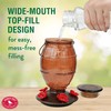 Perky-Pet 9106-2 Prohibition Top-Fill Glass Hummingbird Feeder Brown 36 oz