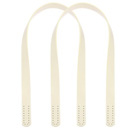 sourcing map 2pcs 24 Inch (60cm) Leather Purses Straps Handbag Belt Band Bag Handles for Purse Wallet Tote Making, Cream White