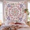 Boho Floral Mandala Tapestry for Bedroom Aesthetic Flower Cute Large