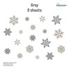 Stickerscape Snowflake Christmas Window Stickers (Grey Snowflakes - 2 Sheets)