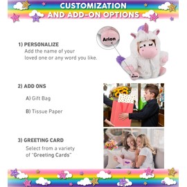 DolliBu Cow Unicorn Plush Stuffed Animal Toy - Super Soft Cowcorn Dress Up with Removable Plush Unicorn Outfit, Cute Fantasy Wildlife Gift with Name Personalization - 6 Inches