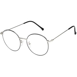 SaNgaiMEi Blue Light Filter Glasses for Women Men Computer Glasses Gaming Blue Light Blocking Glasses Super Light Reduction of Eye Strain, A silver