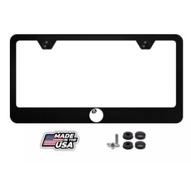 STUSSY Black Metal License Plate Frame | 8 Ball | Premium Flashy Rich Class USA