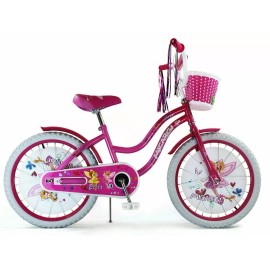 Micargi BICYCLES 16" Girl Kids Bike with Training Wheels & Basket Freestyle Present Gift Bicycle - Baby Blue/Purple